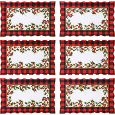 Sets de table lavables, lot de 6, antidérapants et résistants à la chaleur