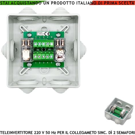 Centrale Elettronica Sistema Interbloccato per il Controllo di 2 o più Semafori Comando Centralizzato o ad Uomo Presente Dispositivo di Collegamento 2 Relè 220 V 5 A LG 2119 Teleinvertitore (1/2)