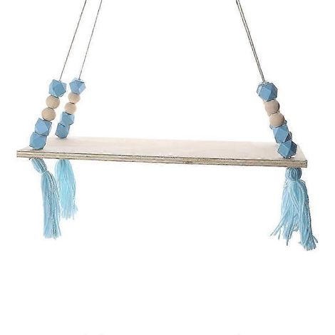 Schwebendes Holzregal, Bücherständer, rosa-Blue (1/5)