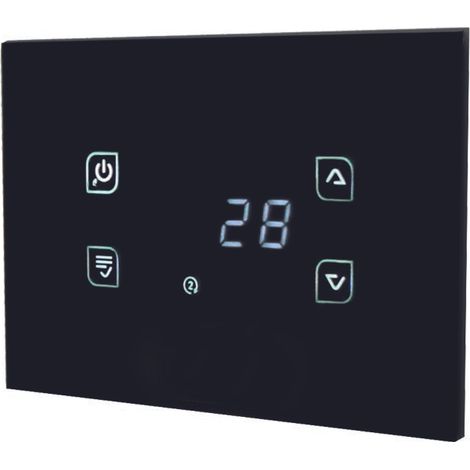 Thermorégulateur digital écran verre glh 110 verre noir