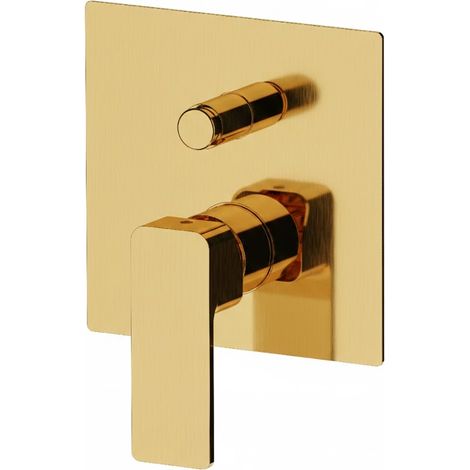 MISCELATORE MONOCOMANDO INCASSO CON DEVIATORE LINEA ICON- Oro Spazzolato- MARIA- pezzi 1 (1/3)