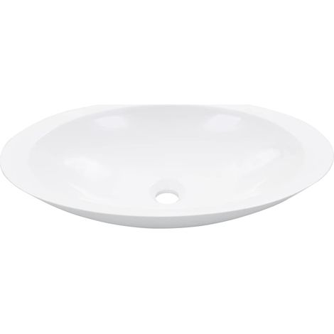 vidaXL Lavandino 59,3x35,1x10,7 cm Blocco in Marmo/Minerale Bianco (1/5)