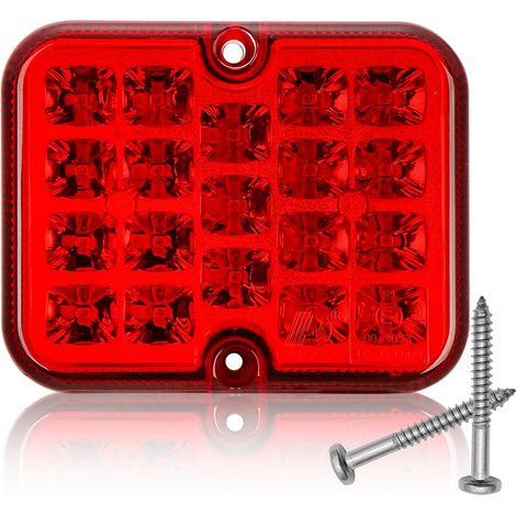 LED Brouillard de Remorque 1 Pièce Rouge Feux de Brouillard Arrière 12V 24V Feu de Stop pour Remorque Voiture Caravane Camion Imperméable (1/5)