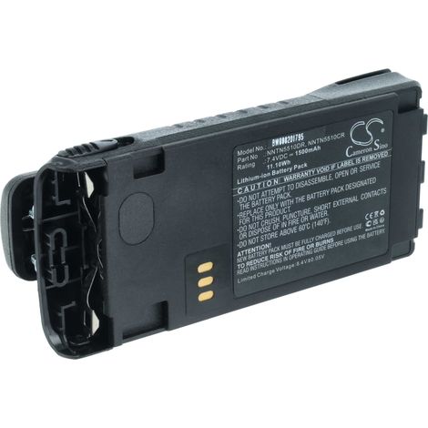 vhbw Akku kompatibel mit Motorola GP580 EX, GP680 EX Funkgerät, Walkie Talkie (1500mAh, 7,4V, Li-Ion)