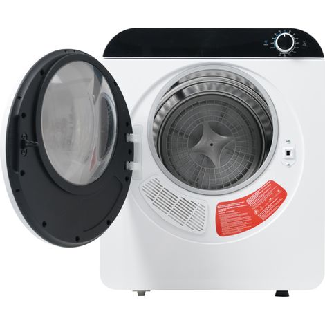 Mini Sèche-Linge Mural à Évacuation 4.5kg, Sèche-Linge Compact Acier Inoxydable 830W avec 4 Programmes, Protection Surchauffe, Idéal Appartement