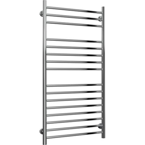 Reina Luna Straight Heated Towel Rail 1200mm H x 600mm W Stainless Steel (1/5)