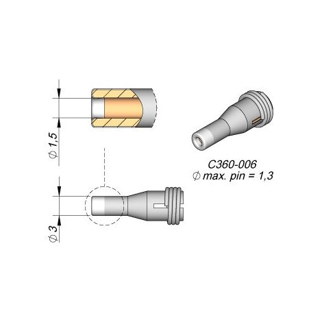 Punta Jbc Microdesoldador 1,5mm C360-006