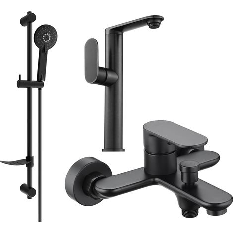 Mexen Milo DF40 ensemble de bain, noir - 713153DF40-70