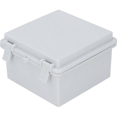 Boîte de jonction étanche IP67 avec couvercle à charnière, en plastique ABS gris, pour une utilisation extérieure, pour installations électriques