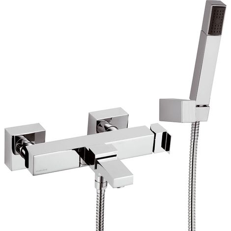 Rubinetto Miscelatore Monocomando Vasca Esterno Doccetta in Ottone Mariani Polar Cromato (1/2)