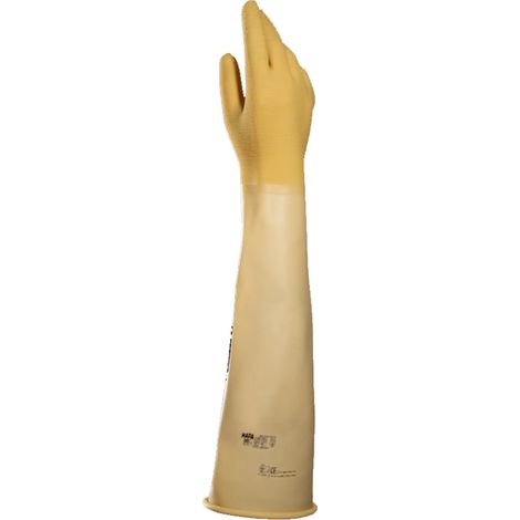 Gant latex Alto 285 chlorinée + grip 60cm jaune T10 - MAPA - 3428536 (1/3)