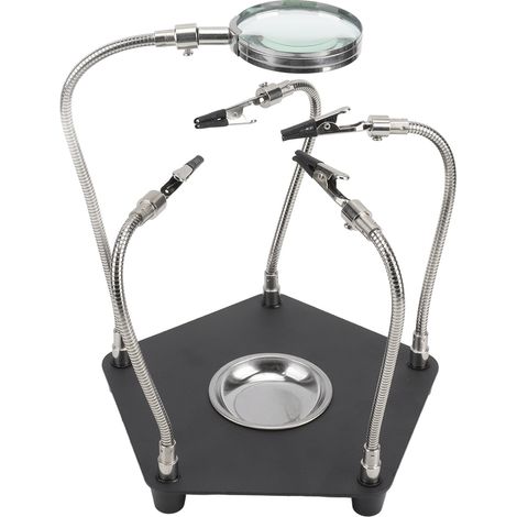 Support de Soudure avec Loupe Intégrée et Pinces de Précision pour Électronique (1/5)