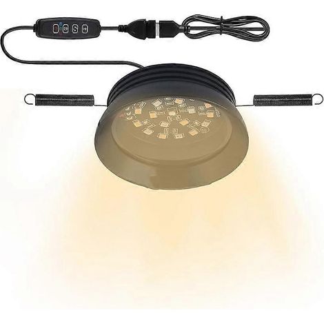 Vollspektrum-UVA/UVB-LED-Lampe für Reptilien mit Dimmer und Timer für Bartagamen, Echsen, Geckos, Schlangen und Schildkröten (EU-Stecker). (1/5)