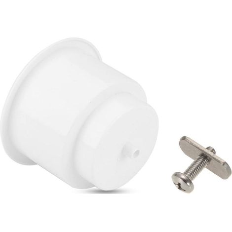 Porte-gobelet blanc pour yacht ou caravane, avec vis en acier inoxydable et écrou de fixation. (1/4)