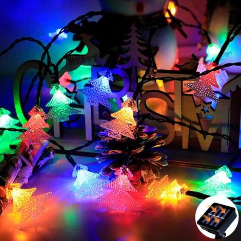 Solar Lights Outdoor, 7m 50 LEDs Waterproof 8 Modes Solar Powered Lights for Garden Trees Colorful Christmas (1/4)