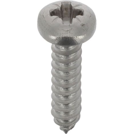 Vis à Tôle - Tête Cylindrique Bombée Pozidrive - Inox - Standard DIN 7981 - Fixation Carrosserie - Réf. 7090 - Sachet de 20 (1/4)