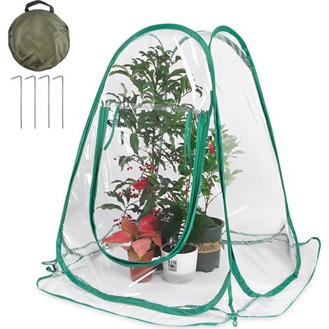 Mini Serre de Jardin, 707080cm Serre d'hivernage, Mini Serre Pop Up, Petite Serre de Jardin, Tente d'hivernage en PVC Transparent, Lntérieur Ou Extérieur, pour Légumes Plantes Fleurs (1/5)