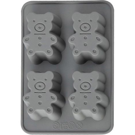Silikon-Backformen mit 4 Löchern und Cartoon-Motiven, mikrowellengeeignet und hitzebeständig