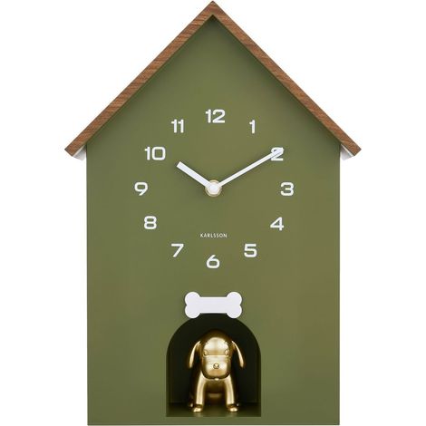 Orologio da Parete Dog House Verde Lusso Karlsson