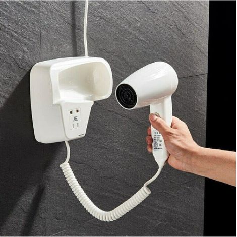 Sèche-cheveux Mural - 1200 W - Pour Salle De Bain Et Vestiaire - 2 Vitesses - Fixation Murale (1/5)