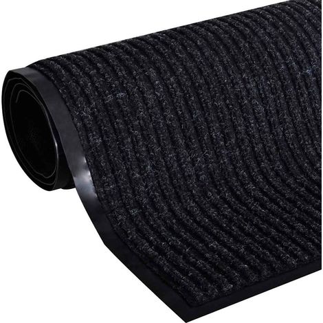 vidaXL Eingangsteppich PVC Schwarz 120 x 180 cm