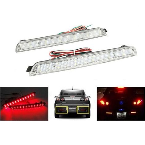 Kit 2 Fanali Posteriori A Led Trasparente Per Mazda 3 Axela BK Rear Bumper Tail Brake Reflector Light (1/2)