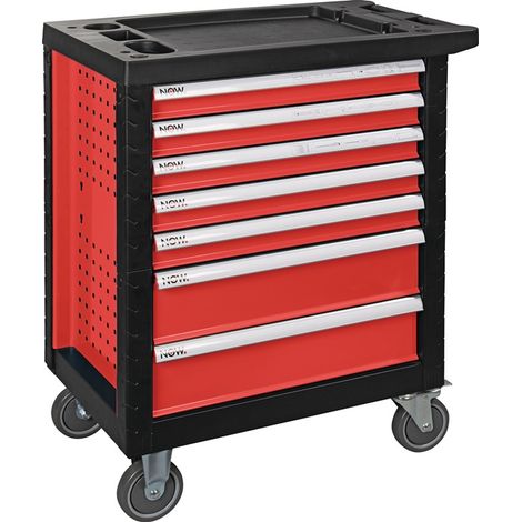 Servante d'atelier l.683xP460xH980 mm 300 kg 7 tiroirs 131 pièces tôle d'acier NOW (1/4)