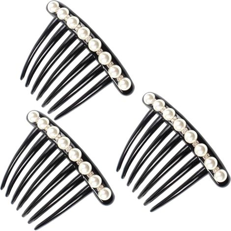 Perlenhaarkämme und Eleganter PC Perlen Kombination mit Rutschfestem Design 3 Stück für Damen und Mädchen Geeignet für Hochzeiten und Festliche Anlässe (1/5)