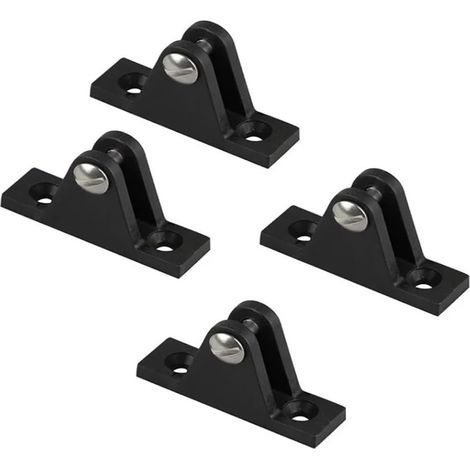 Charnières de Pont de Bateau en Plastique et Nylon Noir, à Montage latéral, Robuste, Accessoires de Yacht, matériel(60mm-4pc) (1/5)