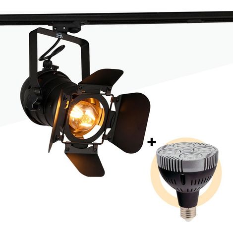 Kit projecteur "CINEMA" orientable pour rail monophasé avec - Blanc Neutre (1/5)