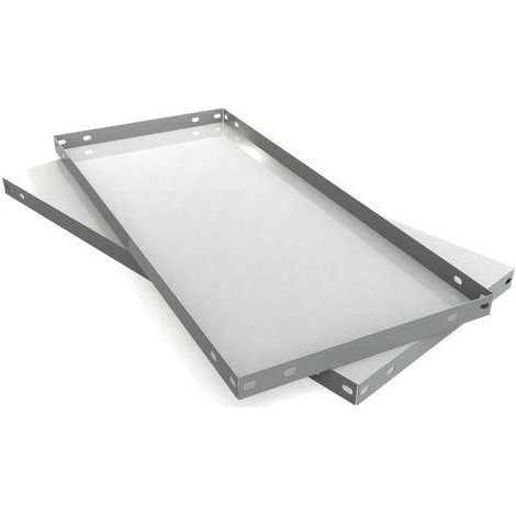 FPLUS bandeja estant.blanca 100x30 , Bandejas metálicas de diferentes medidas, lacado blanco. Plegado especial para facilitar la manipulación y montaje sin riesgo.