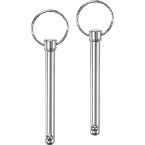 2 Pcs Goupilles à Dégagement Rapide, 8mm Diameter, 65mm Longueur d'Utilisation de Goupille Supérieure Bimini, 72mm Longueur Totale Goupilles de Quincaillerie en Acier au Carbone (1/5)