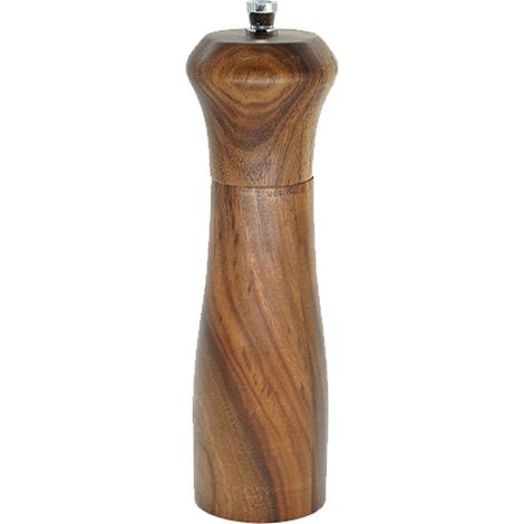 Moulin à Sel et Poivre - Bois d'Acacia Naturel - Mécanisme en Céramique Réglable - Pour Cuisine Maison - Lot de 2 (1/5)