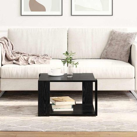 Couchtisch Schwarz Eichen-Optik 51,5 x 51,5 x 30 cm