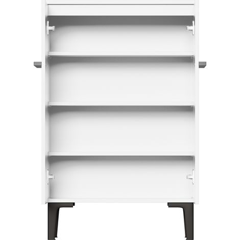 Moderner Schuhschrank mit Doppeltüren, verstellbaren Böden und großem Stauraum 95x60x34,5 cm (1/5)