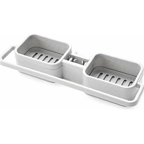 Support de robinet Robinet de cuisine Éponge Porte-savon Éponge Support de rangement Vidange Robinet Étagère Cuisine Salle de bain Robinet Savon Chiffon de nettoyage Brosse Boîte de rangement (1/5)