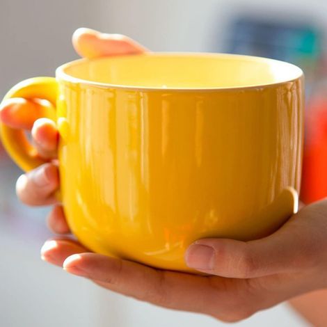 Große Frühstücksmüslischalen mit Henke-Kaffeebecher. Großer Keramik-Teebecher. 650-ml-Kaffeebecher. Müslischale. Becher. Geburtstagsgeschenk. Kaffeebecher. (1/5)