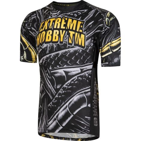 Maglietta tecnica nera per bambini "Bone Crusher 128".