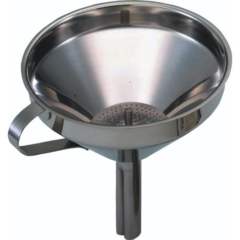 KC BLUE Kitchen Craft - Entonnoir avec filtre amovible (13 cm, acier inoxydable)