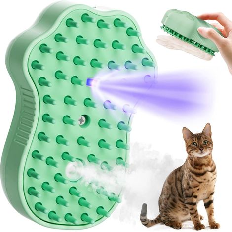 Filiyano-Brosse vapeur 4 en 1 pour chat, brosse de massage pliable pour chien et chat à vapeur autonettoyante (1/5)