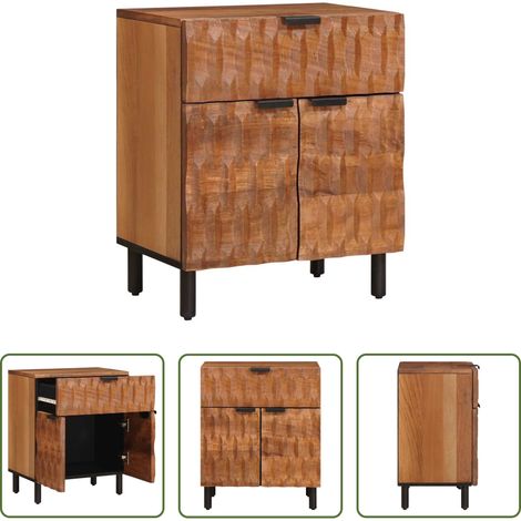 vidaXL Nachttisch Massivholz -  Nachttisch Braun 50 x 33 x 60 cm Massivholz Mango (1/5)