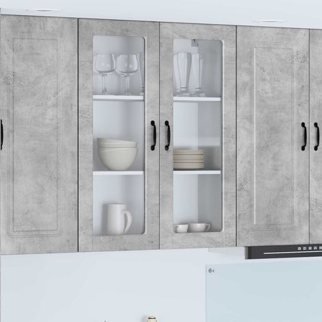 Küchenschrank mit Tür Beton Grau 80 x 31 x 100 cm Holzwerkstoff