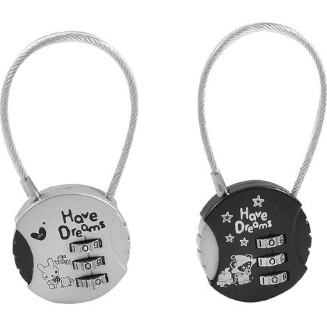Stück Handtasche geformt 3-stelliges rücksetzbares Werkzeug Brustkombinationsschloss gris noir