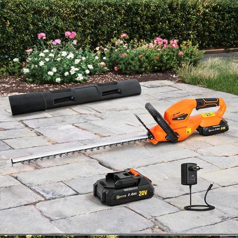 Taille-haie électrique sans fil 100W lame 51cm batterie 2Ah (1/5)