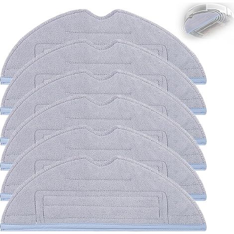 Mop cloths for T8/T8plus vacuum cleaner, replacement parts, washable and reusable mop pads, 6 pieces (1/5)