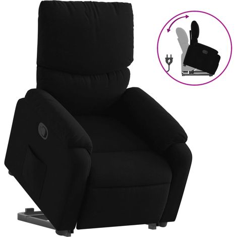 Maison Exclusive - Sillón reclinable elevable tela negro