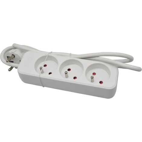 Steckdosenleiste - GAO - 3 Steckdosen 2P+T - Mit Kinderschutz, konform NF (1/4)