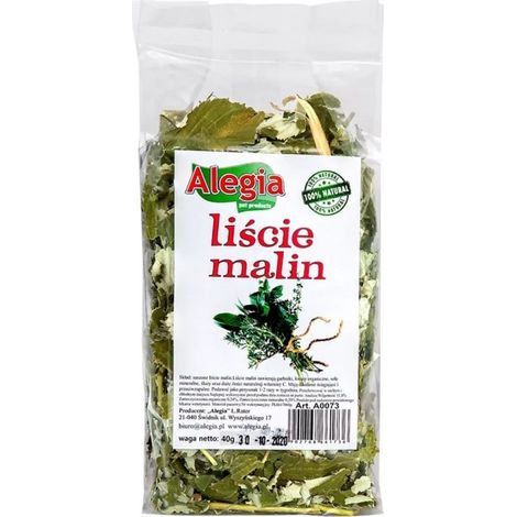 Alegia - snack a base di foglie di lampone per roditori 40 g