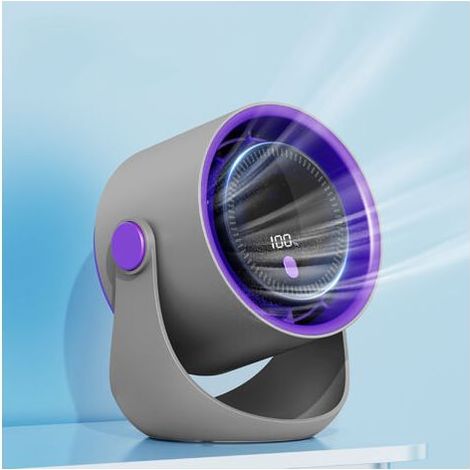 PA Tischventilator, USB-Ventilator mit Digitalanzeige, kleiner, leiser Ventilator, tragbar für Schlafzimmer, Büro, Studentenwohnheim, Nachttisch, Zuhause (1/4)