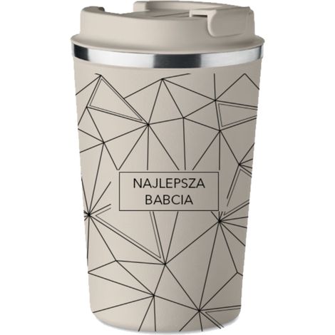 Premium Thermobecher Beige DIE BESTE OMA Geschenk für Oma KT163 (1/5)